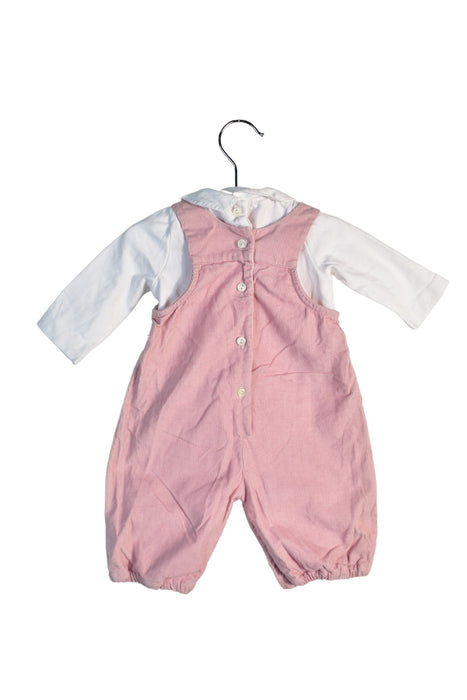 A Pink Overall Sets from Lapinou in size 3-6M for girl. (Back View)