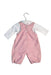 A Pink Overall Sets from Lapinou in size 3-6M for girl. (Back View)