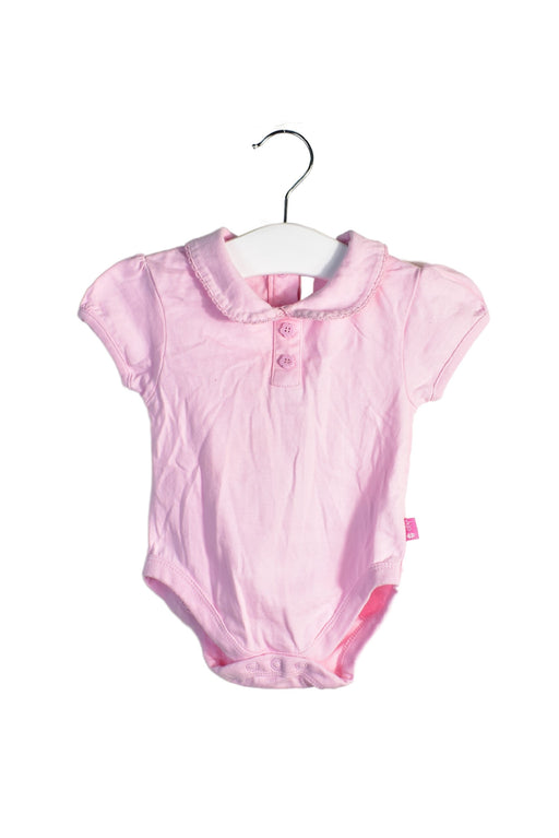 A Pink Short Sleeve Bodysuits from Jojo Maman Bébé in size 3-6M for girl. (Front View)