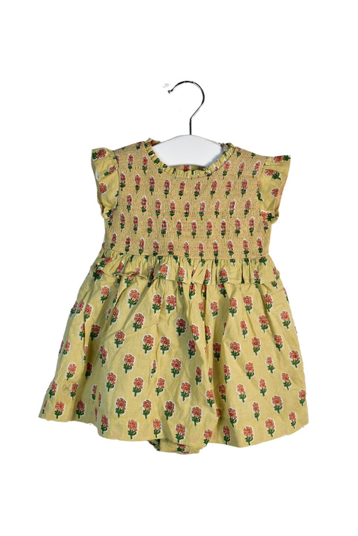 A Brown Sleeveless Dresses from Chateau de Sable in size 3-6M for girl. (Front View)