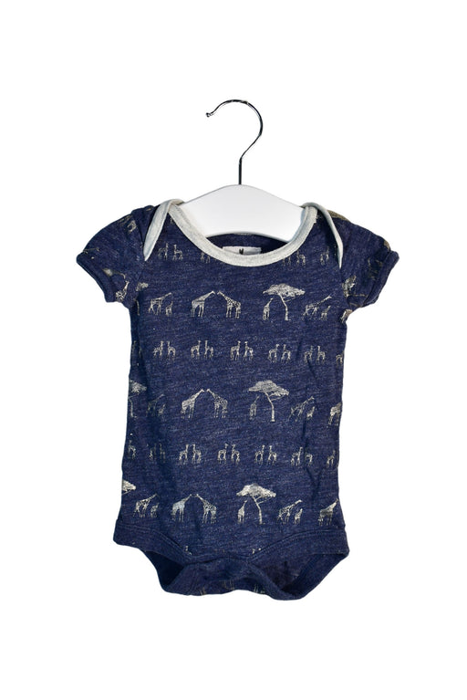 A Navy Short Sleeve Bodysuits from J.Crew Baby in size 0-3M for neutral. (Front View)