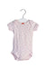 A Pink Short Sleeve Bodysuits from Petit Bateau in size 3-6M for girl. (Front View)
