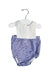 A Blue Long Sleeve Bodysuits from Jacadi in size 3-6M for neutral. (Front View)