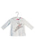A White Long Sleeve Tops from Joules in size 3-6M for girl. (Front View)