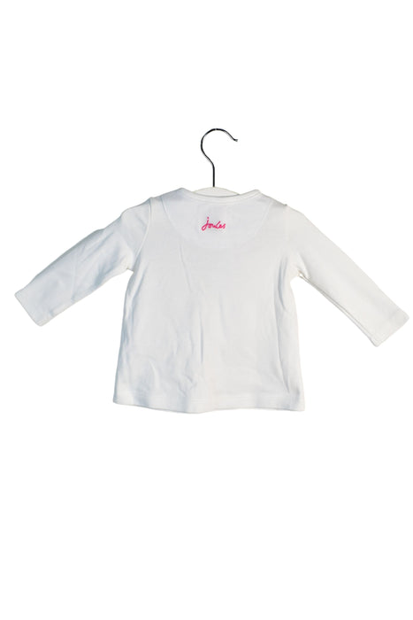 A White Long Sleeve Tops from Joules in size 3-6M for girl. (Back View)