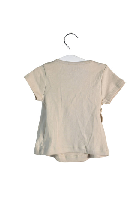 A Taupe Long Sleeve Tops from Le Petit Society in size 6-12M for girl. (Back View)