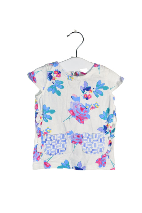 A White Sleeveless Tops from Joules in size 3-6M for girl. (Front View)