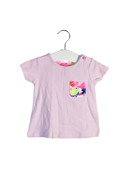 A Pink Short Sleeve Tops from Joules in size 3-6M for girl. (Front View)