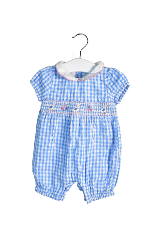 A Blue Bodysuits from Jojo Maman Bébé in size 3-6M for boy. (Front View)