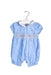 A Blue Bodysuits from Jojo Maman Bébé in size 3-6M for boy. (Front View)