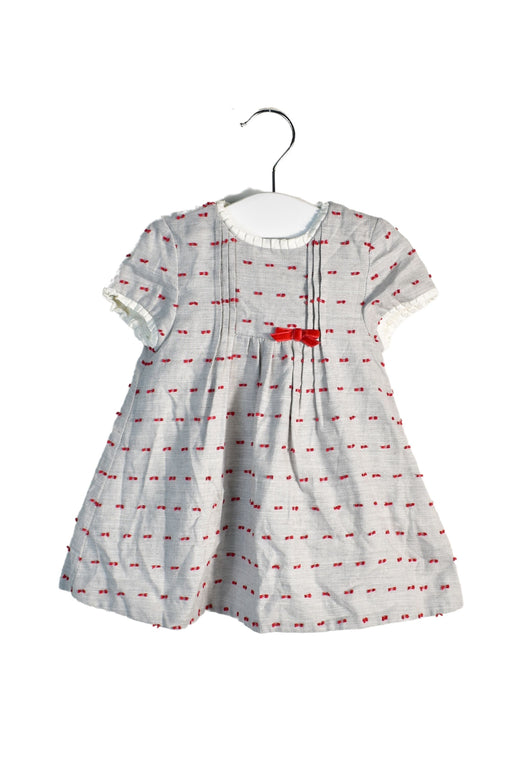 A Grey Short Sleeve Dresses from Mayoral in size 6-12M for girl. (Front View)