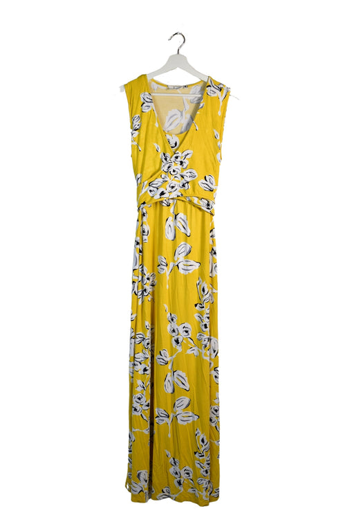 A Yellow Sleeveless Dresses from Jojo Maman Bébé in size M for maternity. (Front View)