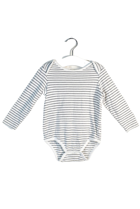 A Black Long Sleeve Bodysuits from Mori in size 12-18M for neutral. (Front View)