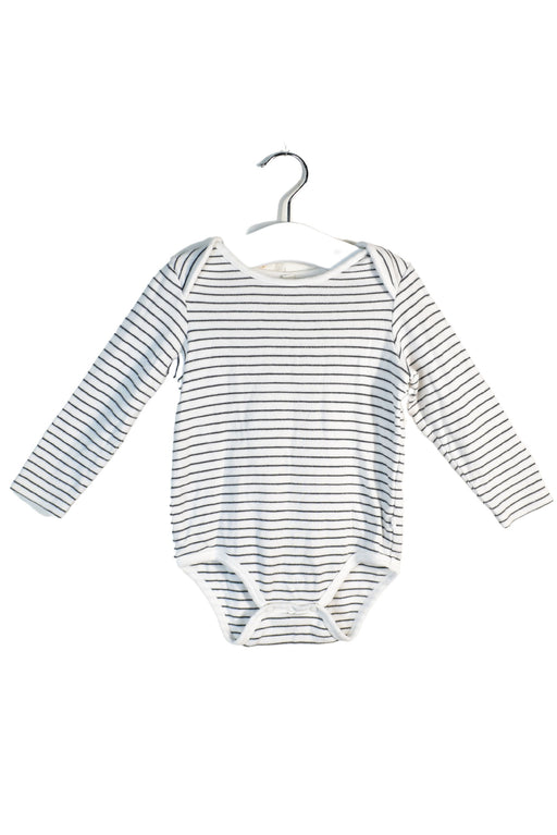 A Black Long Sleeve Bodysuits from Mori in size 12-18M for neutral. (Front View)