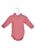 A Red Long Sleeve Bodysuits from Petit Bateau in size 3-6M for girl. (Front View)