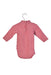 A Red Long Sleeve Bodysuits from Petit Bateau in size 3-6M for girl. (Back View)