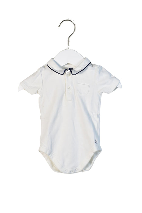 A White Short Sleeve Bodysuits from Janie & Jack in size 3-6M for neutral. (Front View)