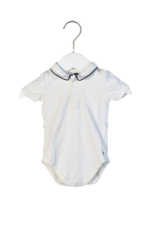 A White Short Sleeve Bodysuits from Janie & Jack in size 3-6M for neutral. (Front View)