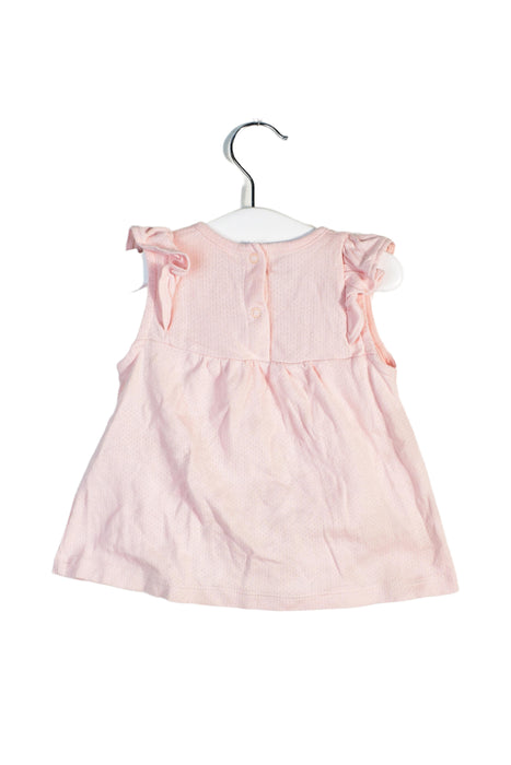 A Pink Sleeveless Tops from Petit Bateau in size 12-18M for girl. (Back View)