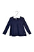 A Navy Long Sleeve Tops from Petit Bateau in size 12-18M for girl. (Front View)