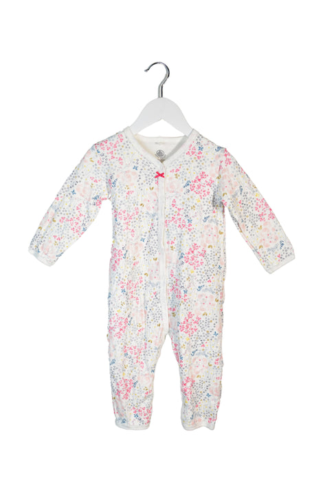 A White Long Sleeve Jumpsuits from Petit Bateau in size 12-18M for girl. (Front View)