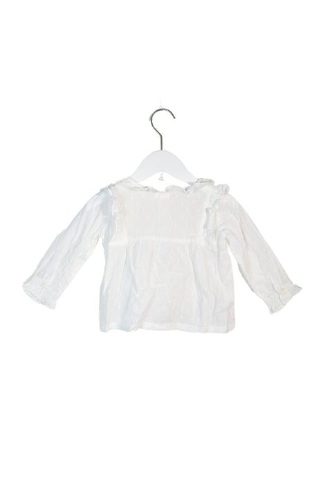 A White Long Sleeve Tops from Gocco in size 12-18M for girl. (Back View)