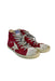 A Red Sneakers from Golden Goose in size 6T for girl. (Back View)