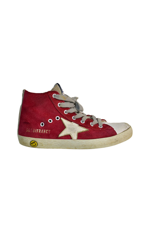 A Red Sneakers from Golden Goose in size 6T for girl. (Front View)