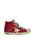 A Red Sneakers from Golden Goose in size 6T for girl. (Front View)