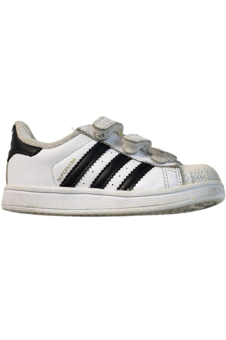 A White Sneakers from Adidas in size 18-24M for neutral. (Back View)