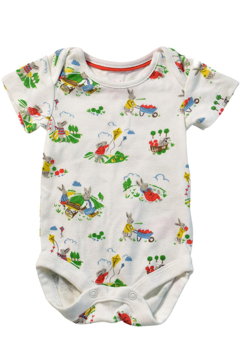 A White Short Sleeve Bodysuits from Boden in size Newborn for neutral. (Front View)