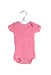 A Red Short Sleeve Bodysuits from Petit Bateau in size 0-3M for girl. (Front View)