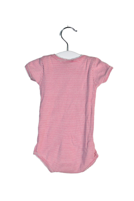 A Red Short Sleeve Bodysuits from Petit Bateau in size 0-3M for girl. (Back View)