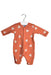 A Orange Long Sleeve Jumpsuits from Petit Bateau in size 0-3M for girl. (Front View)