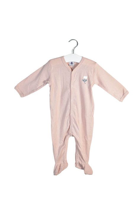 A Pink Long Sleeve Jumpsuits from Petit Bateau in size 3-6M for girl. (Front View)