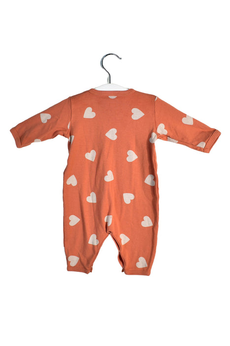 A Orange Long Sleeve Jumpsuits from Petit Bateau in size 0-3M for girl. (Back View)