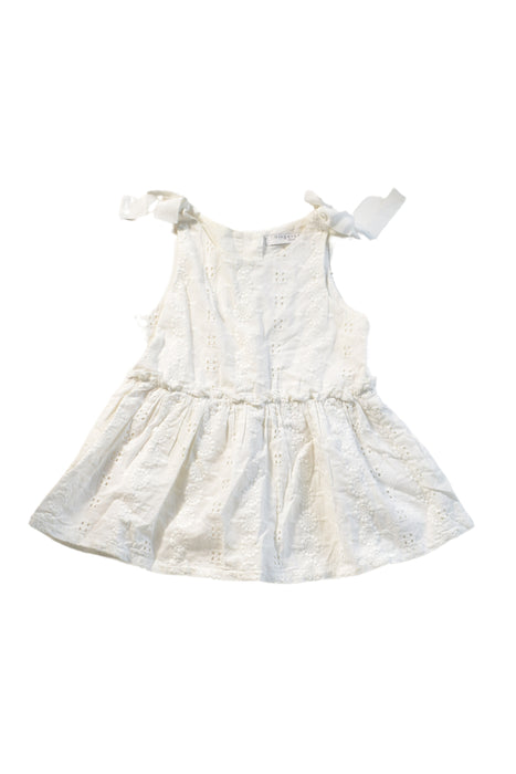 A White Sleeveless Dresses from Gingersnaps in size 6-12M for girl. (Front View)