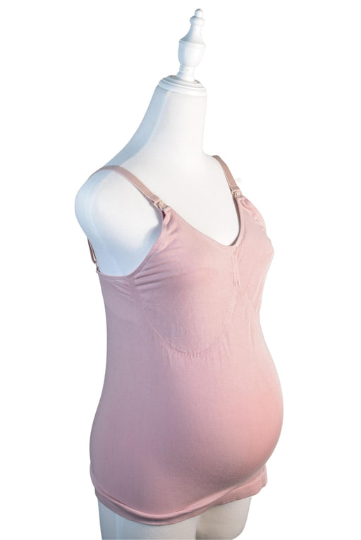 A Pink Sleeveless Tops from Seraphine in size M for maternity. (Front View)