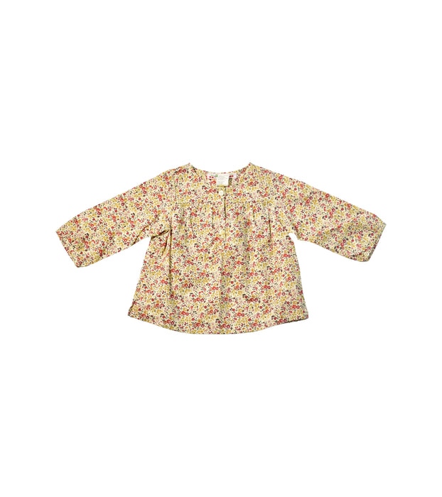 A Yellow Long Sleeve Tops from Bonpoint in size 6-12M for girl. (Front View)
