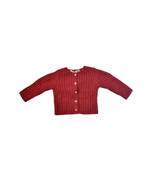A Red Cardigans from Bonpoint in size 3-6M for girl. (Front View)