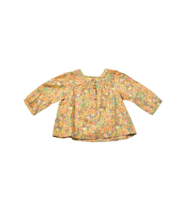 A Orange Long Sleeve Tops from Bonpoint in size 3-6M for girl. (Front View)