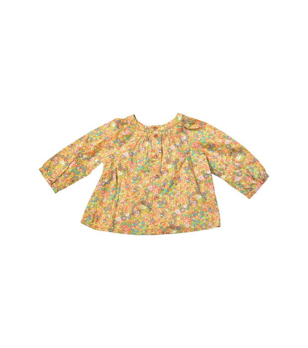 A Orange Long Sleeve Tops from Bonpoint in size 3-6M for girl. (Back View)