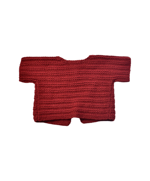 A Red Cardigans from Bonpoint in size 3-6M for girl. (Back View)