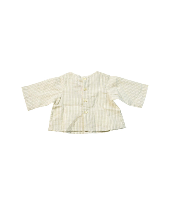 A Ivory Long Sleeve Tops from Bonpoint in size 0-3M for girl. (Back View)