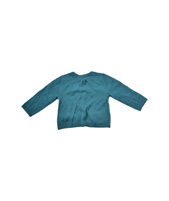 A Green Cardigans from Bonpoint in size 3-6M for girl. (Back View)