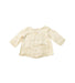 A Ivory Long Sleeve Tops from Bonpoint in size 3-6M for girl. (Back View)