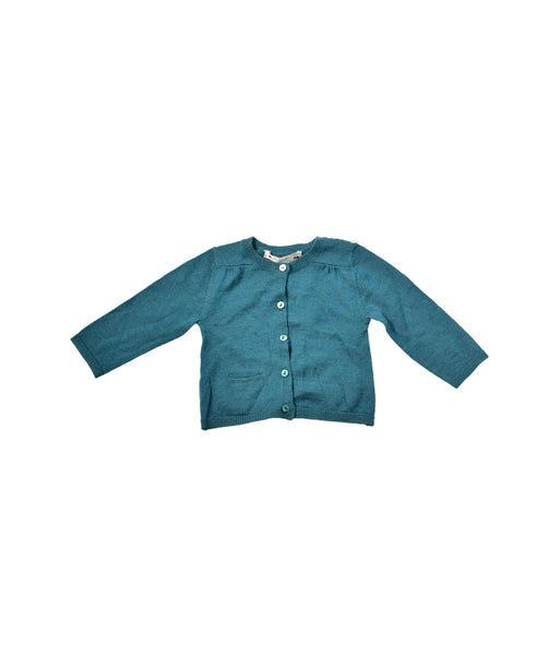 A Green Cardigans from Bonpoint in size 3-6M for girl. (Front View)