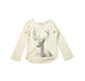 A Ivory Long Sleeve Tops from Bonpoint in size 4T for girl. (Front View)