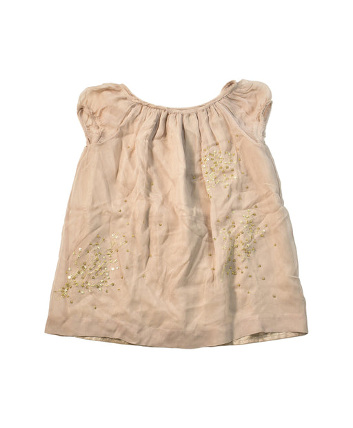 A Beige Short Sleeve Dresses from Bonpoint in size 3T for girl. (Front View)