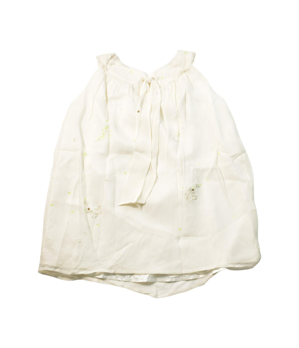 A Ivory Sleeveless Dresses from Bonpoint in size 3T for girl. (Back View)